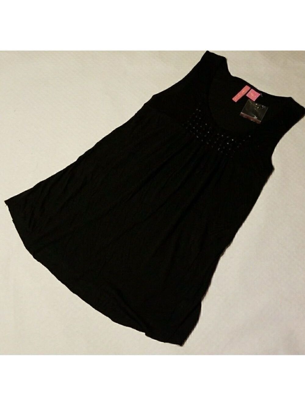 ANTHROPOLOGIE Charlotte Tarantola Black Tank Top New